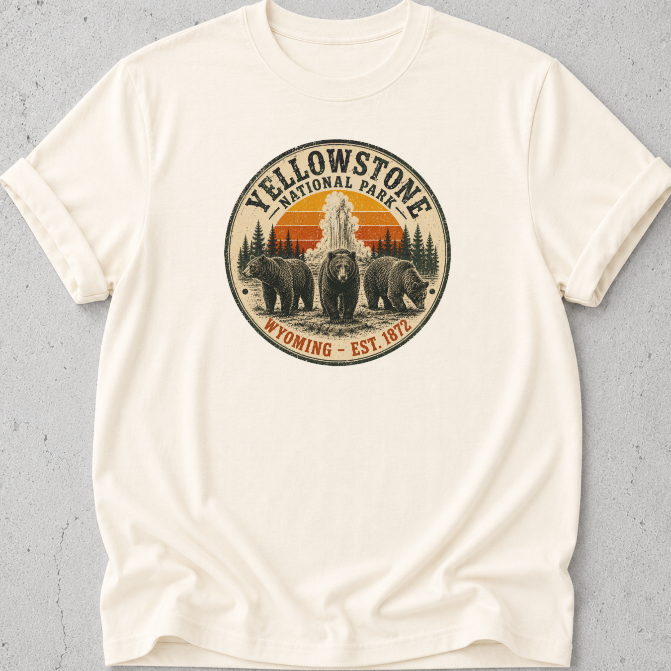Vintage Yellowstone Medallion Bear T-Shirt