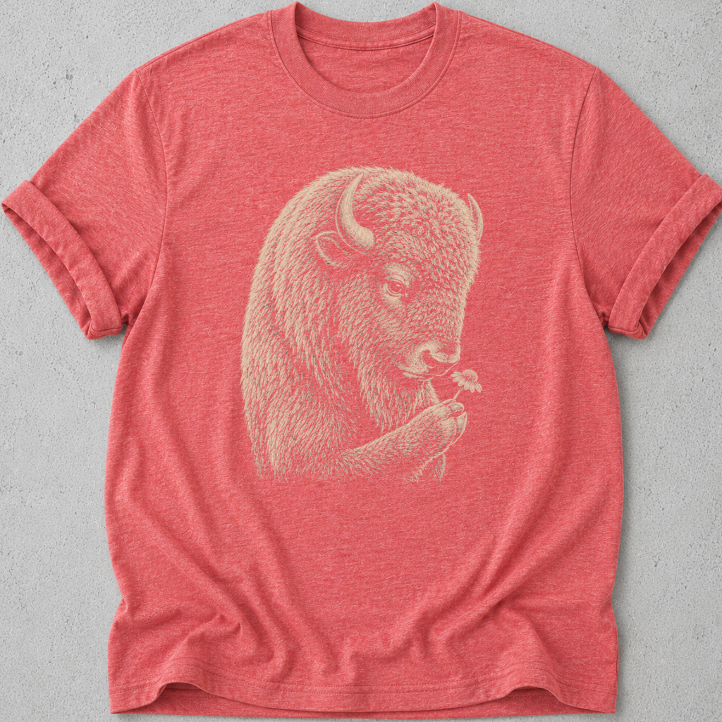 Bison and Prairie Flower T-shirt