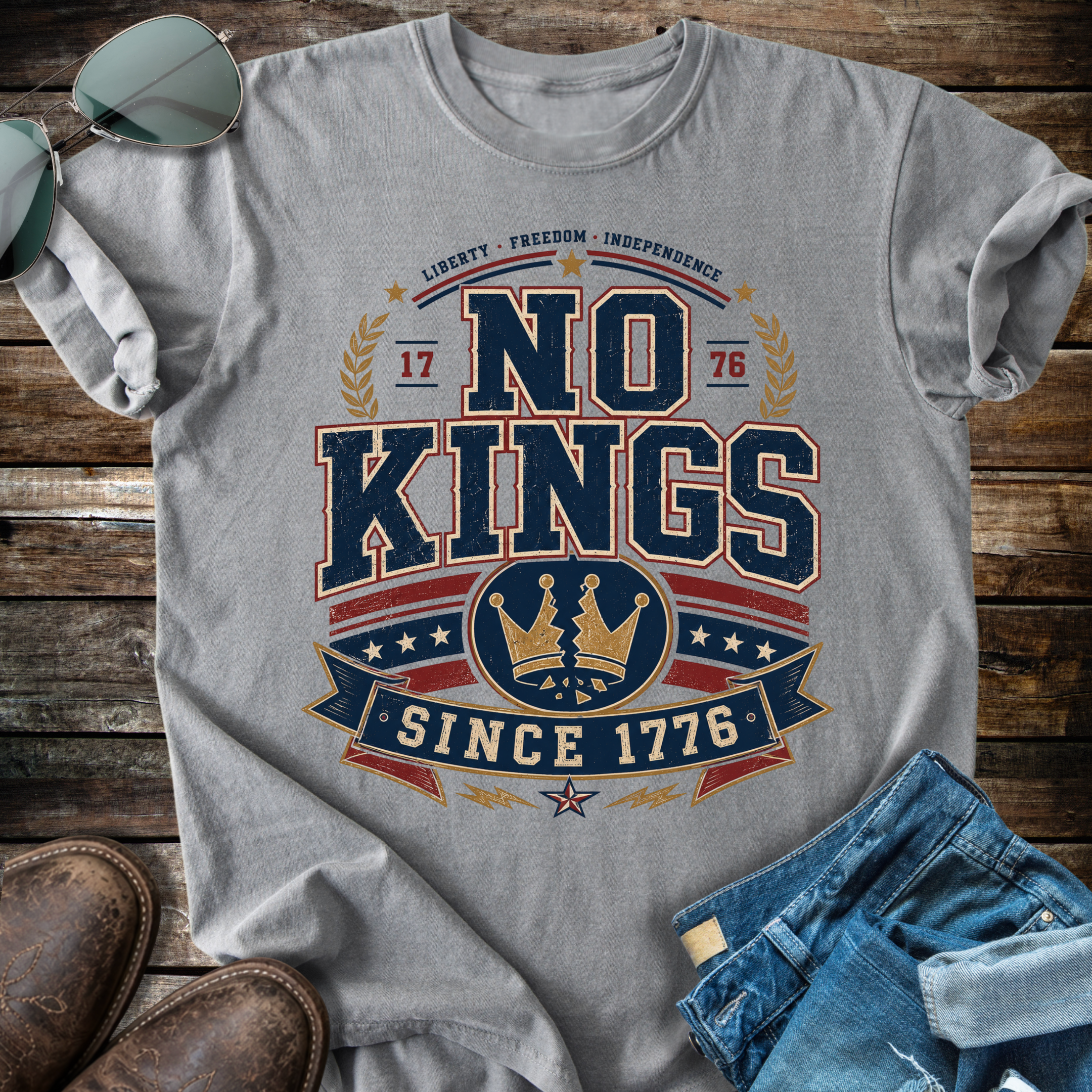 No Kings Varsity T-shirt