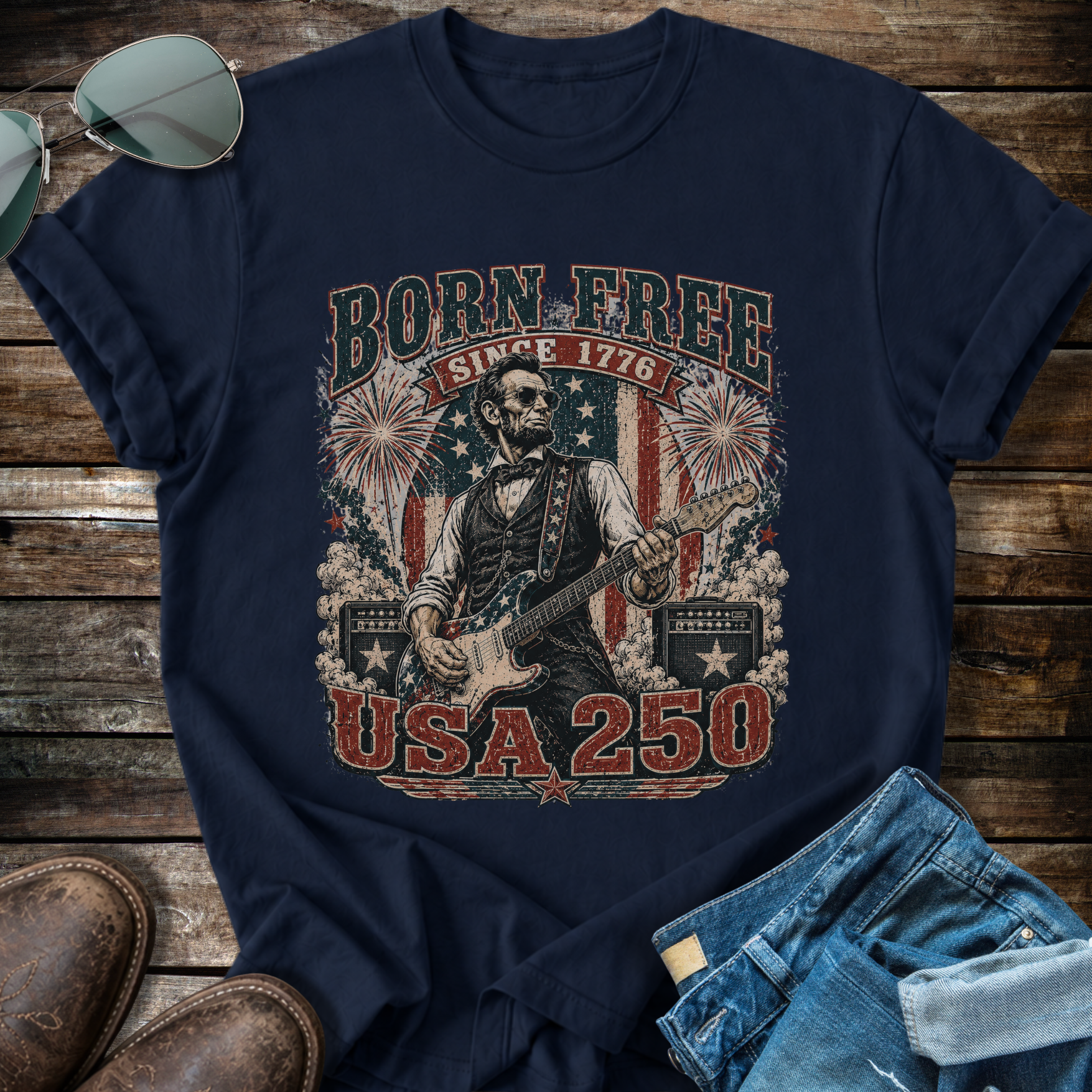 Born Free USA 1776  T-Shirt