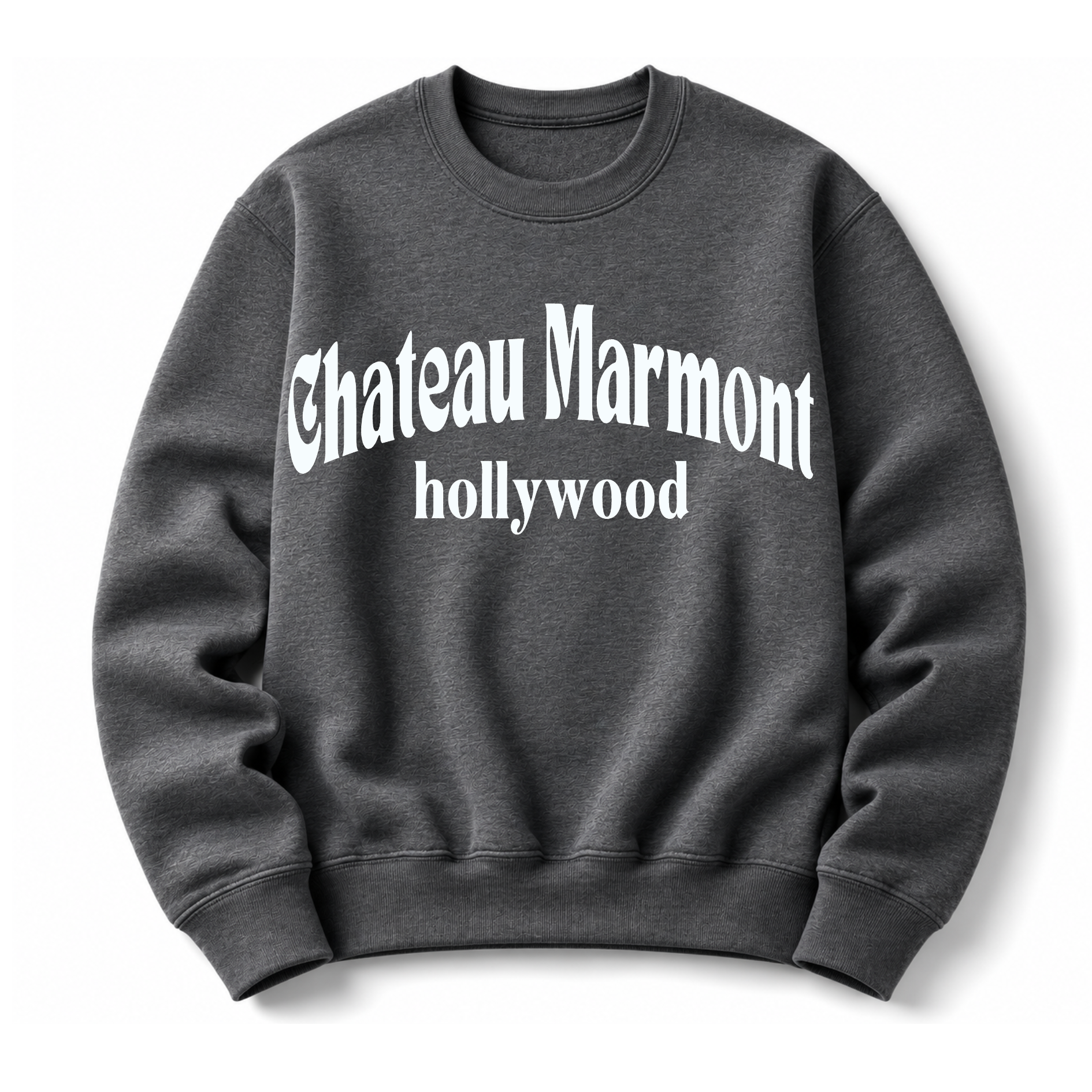 Chateau Marmont Hollywood vintage crewneck sweatshirt in Dark Grey 