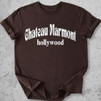 Chateau Marmont Hollywood t-shirt expresso gothic serif graphic tee LA