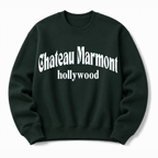 Chateau Marmont Hollywood vintage crewneck sweatshirt in Forest Green