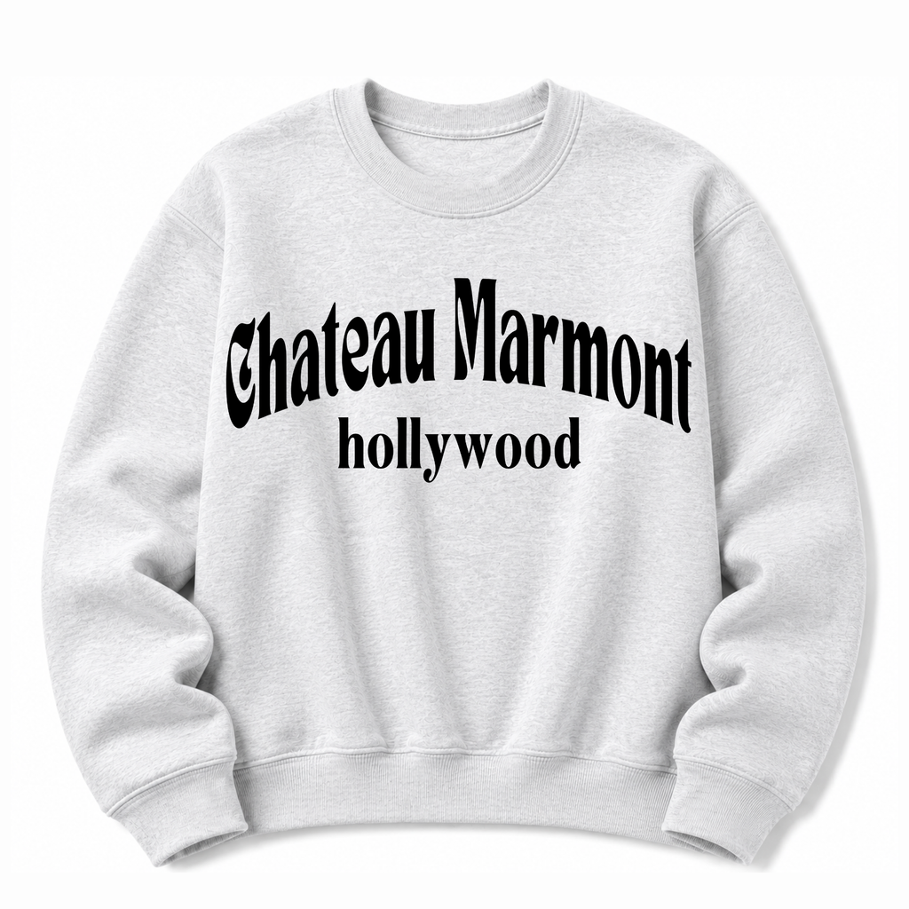 Chateau Marmont Hollywood vintage crewneck sweatshirt in Ash