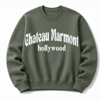 Chateau Marmont Hollywood vintage crewneck sweatshirt in Millitary Green