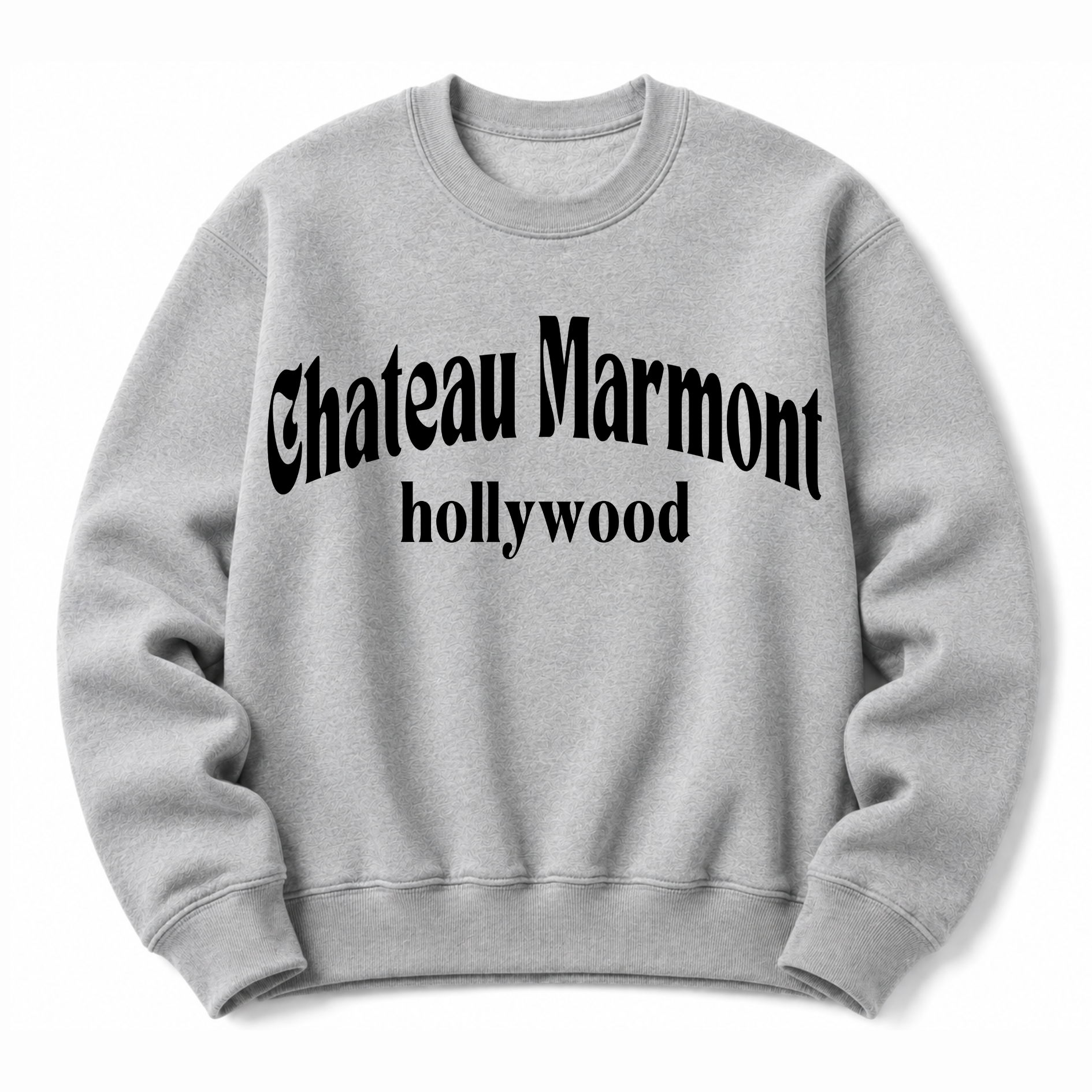 Chateau Marmont Hollywood vintage crewneck sweatshirt in Ash Grey