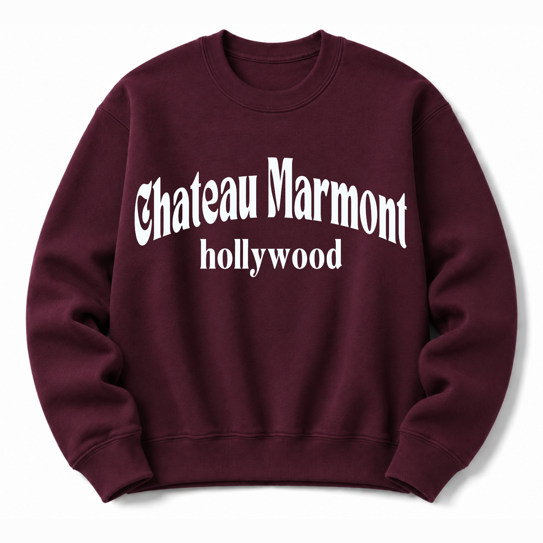 Chateau Marmont Hollywood vintage crewneck sweatshirt in Maroon