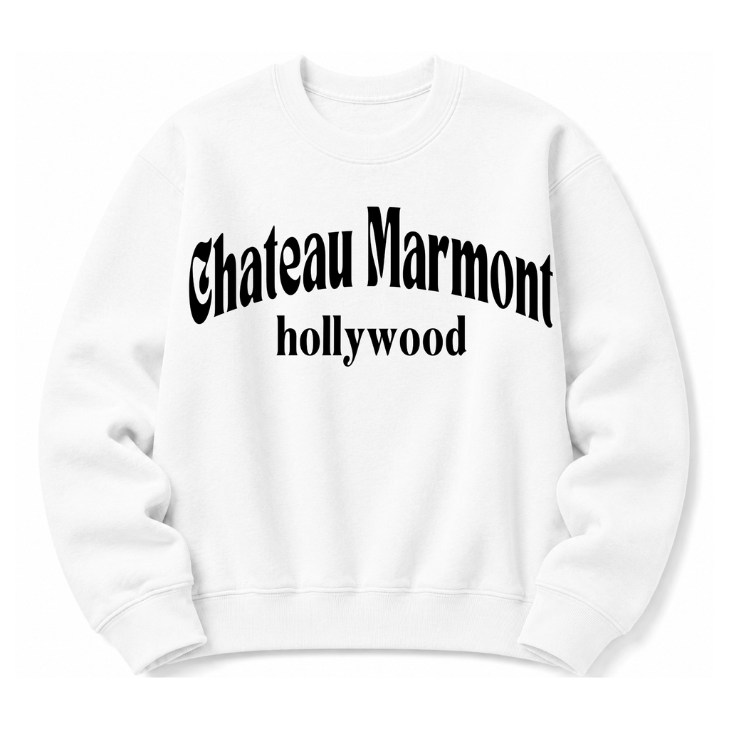 Chateau Marmont Hollywood vintage crewneck sweatshirt White