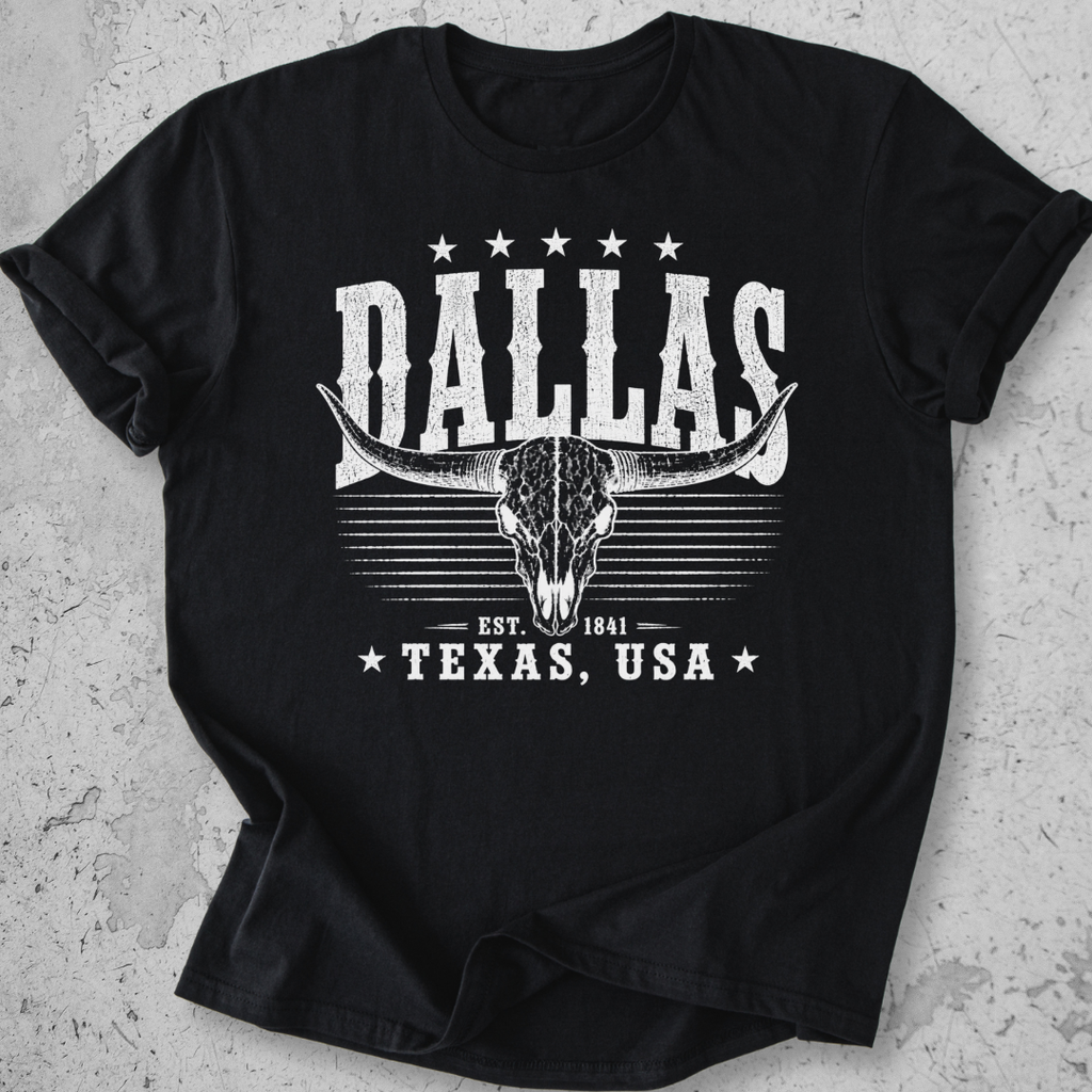 Dallas Texas t-shirt light Black 