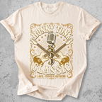 Honky Tonk Classic t-shirt natural gold guitar microphone vintage Nashville graphic tee