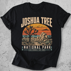 Joshua Tree National Park t-shirt Black retro sunset desert landscape California Est 1994 graphic tee