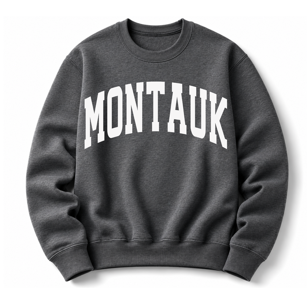 SoHo New York City vintage collegiate crewneck sweatshirt in Dark Grey