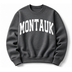 SoHo New York City vintage collegiate crewneck sweatshirt in Dark Grey