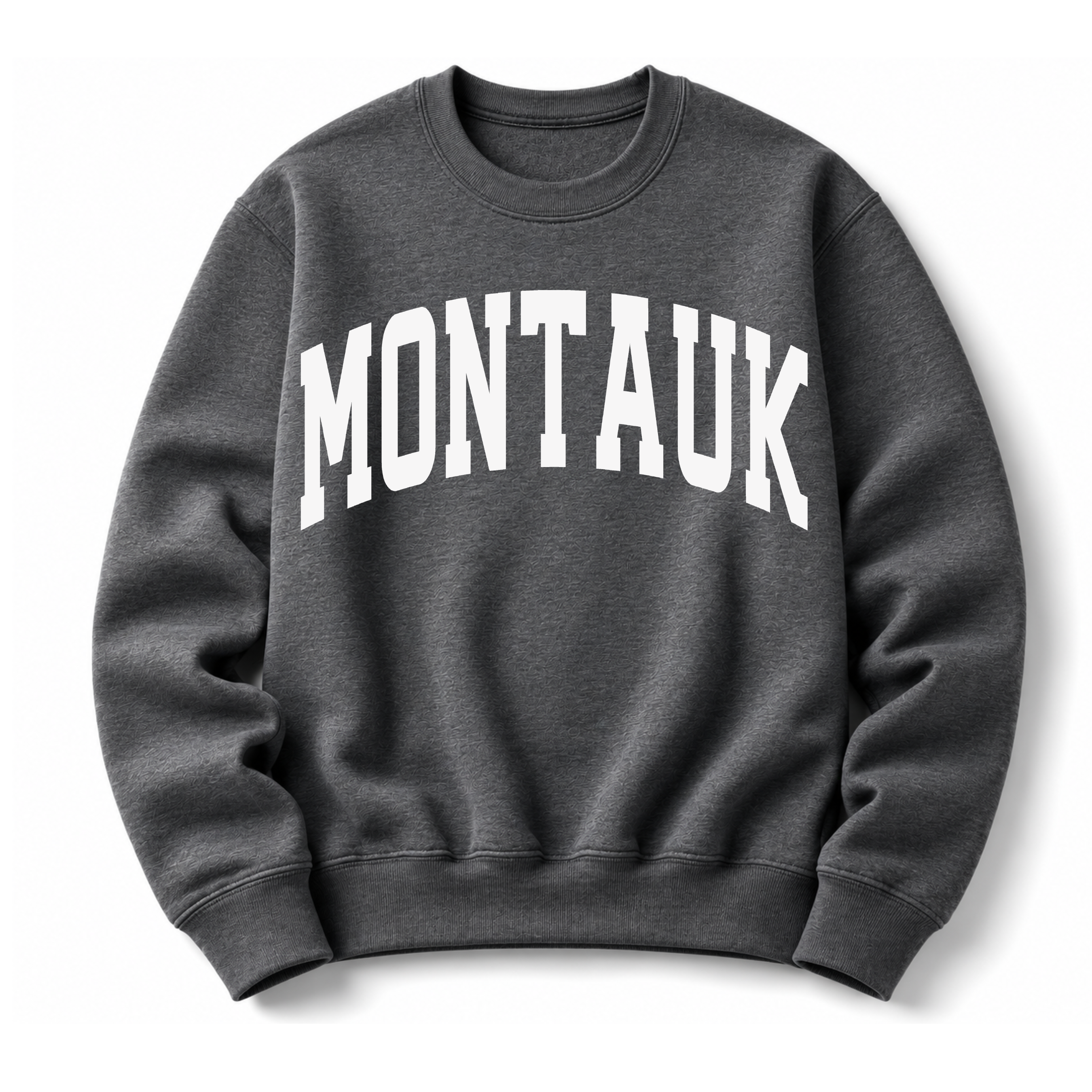 SoHo New York City vintage collegiate crewneck sweatshirt in Dark Grey