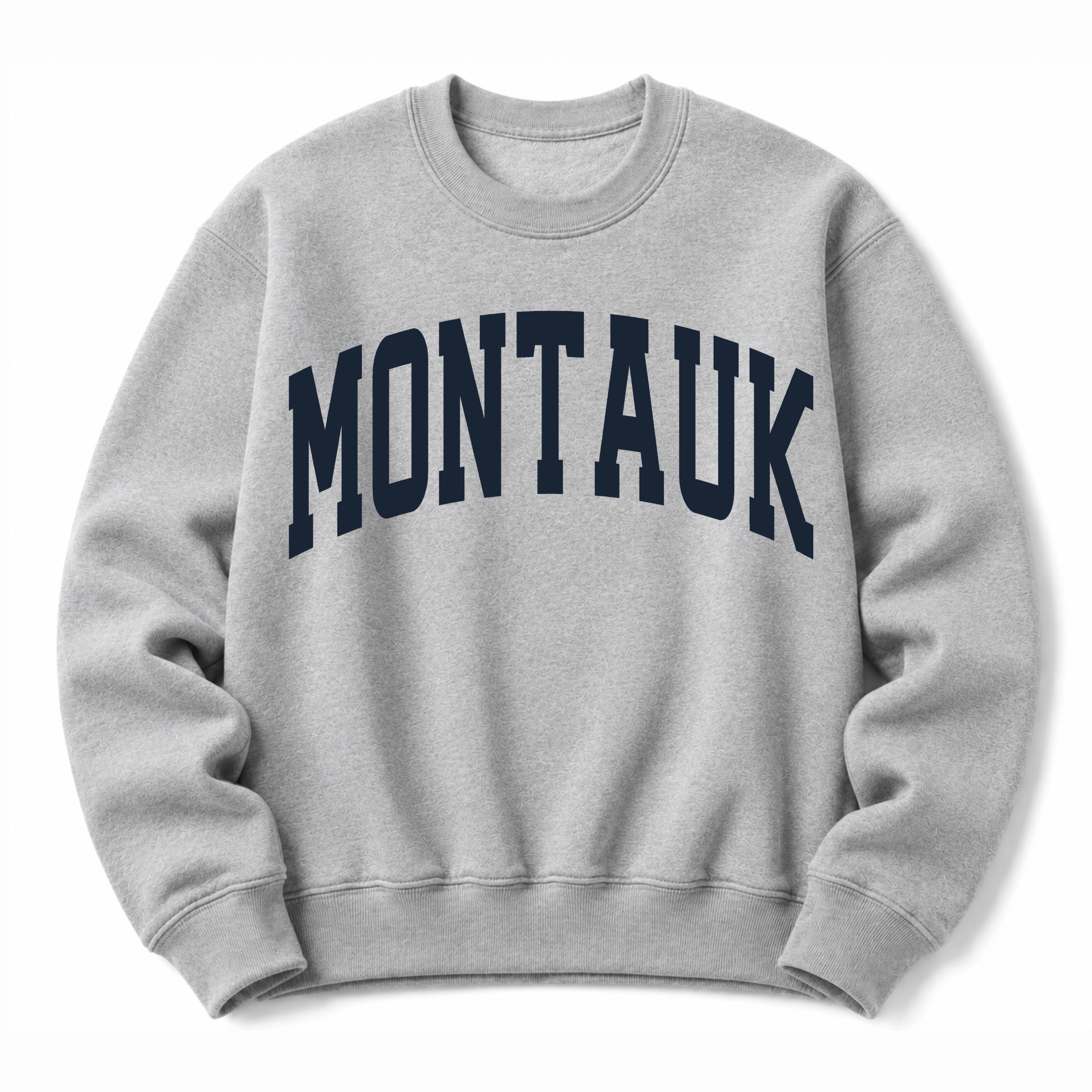 Montauk New York vintage coastal crewneck sweatshirt in  Sports Grey 