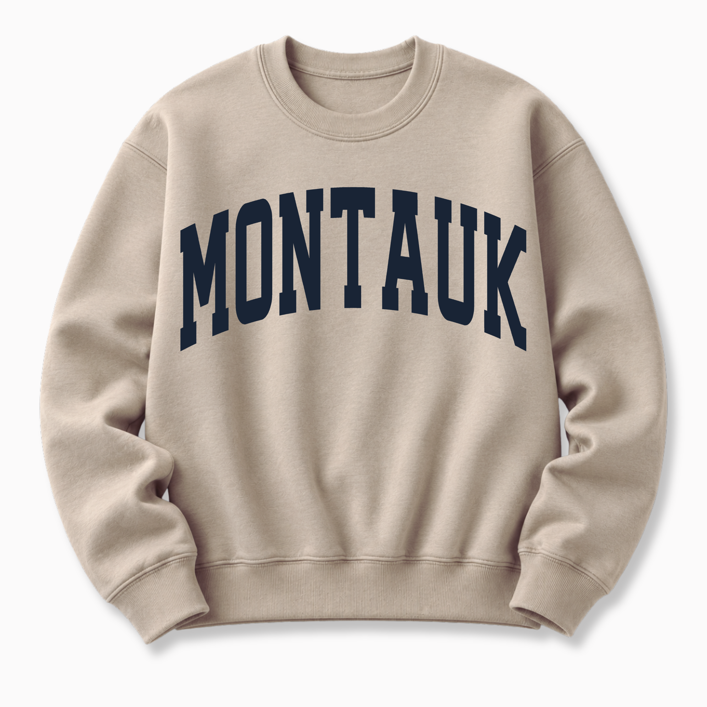 SoHo New York City vintage collegiate crewneck sweatshirt in Sand 