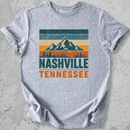 Nashville Tennessee retro t-shirt sport grey  mountain stripe graphic tee