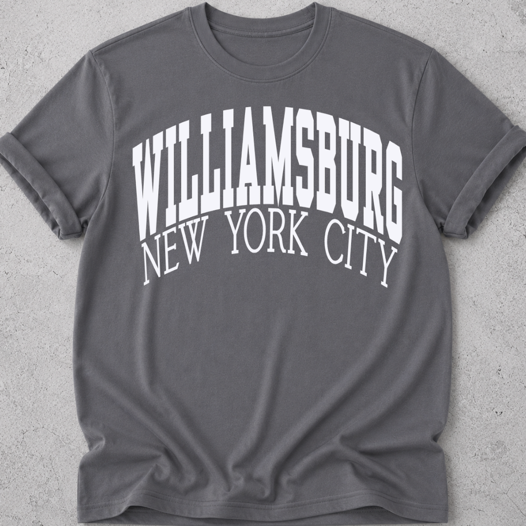 Williamsburg Brooklyn New York City t-shirt in charcoal