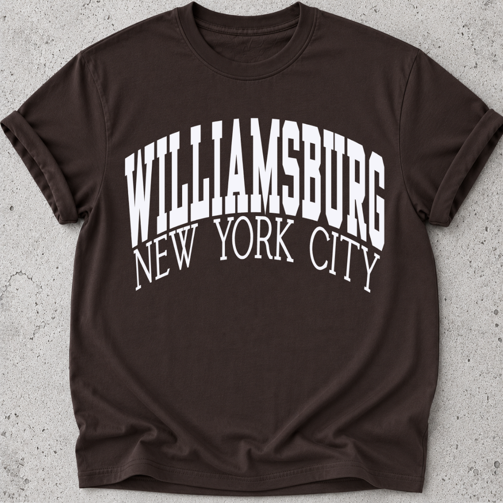 Williamsburg Brooklyn New York City t-shirt in chocolate 