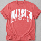Williamsburg Brooklyn New York City t-shirt in heather red 