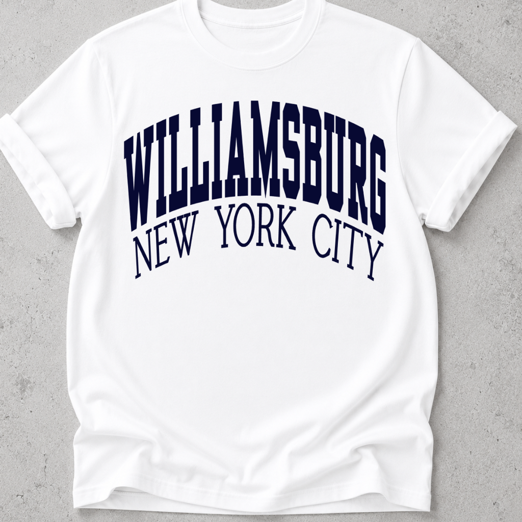 Williamsburg Brooklyn New York City t-shirt in white 