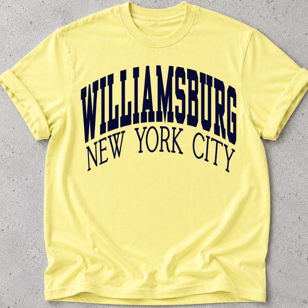 Williamsburg Brooklyn New York City t-shirt in  cornsilk 