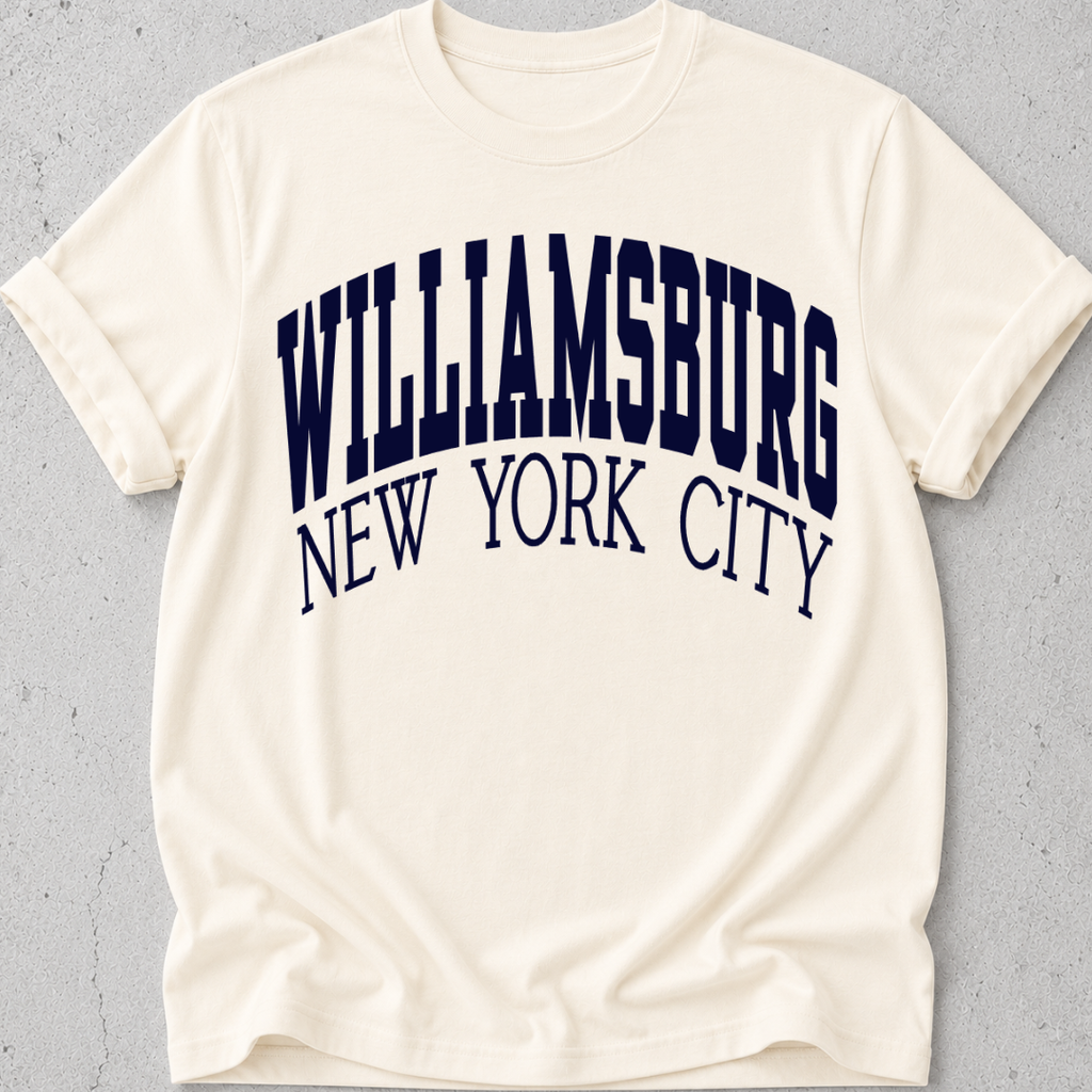 Williamsburg Brooklyn New York City t-shirt in white 