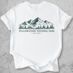 Yellowstone National Park vintage mountain crewneck t-shirt in White 