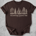 Yellowstone National Park vintage tree species botanical t-shirt in Expresso