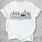 Yellowstone National Park vintage bison wildlife t-shirt in  White 