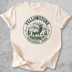 Yellowstone National Park elk medallion t-shirt Natural vintage badge graphic tee Est 1872