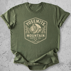 Yosemite Mountain Supply Co t-shirt Green Half Dome badge graphic tee since 1890