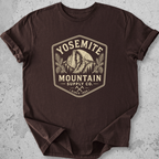 Yosemite Mountain Supply Co t-shirt brown Half Dome badge graphic tee since 1890