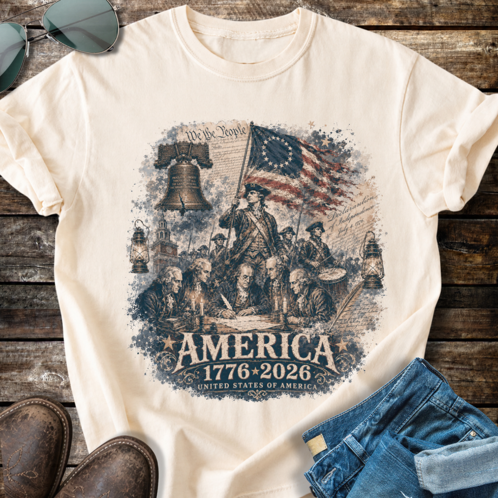 America 1776-2026 constitution graphic tee Heritage Club