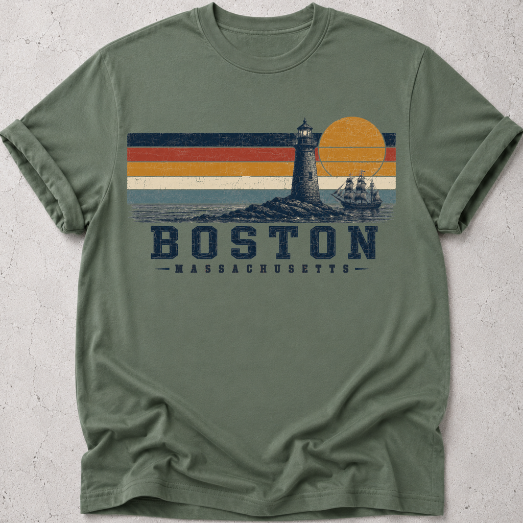 Boston Retro Sun T-Shirt