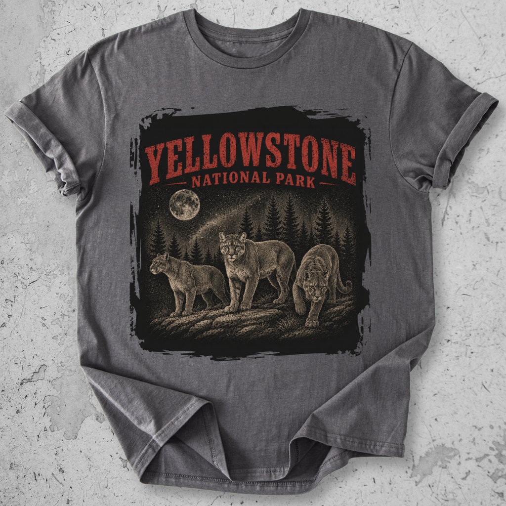 Yellowstone Mountain Lion  Vintage  T-Shirt