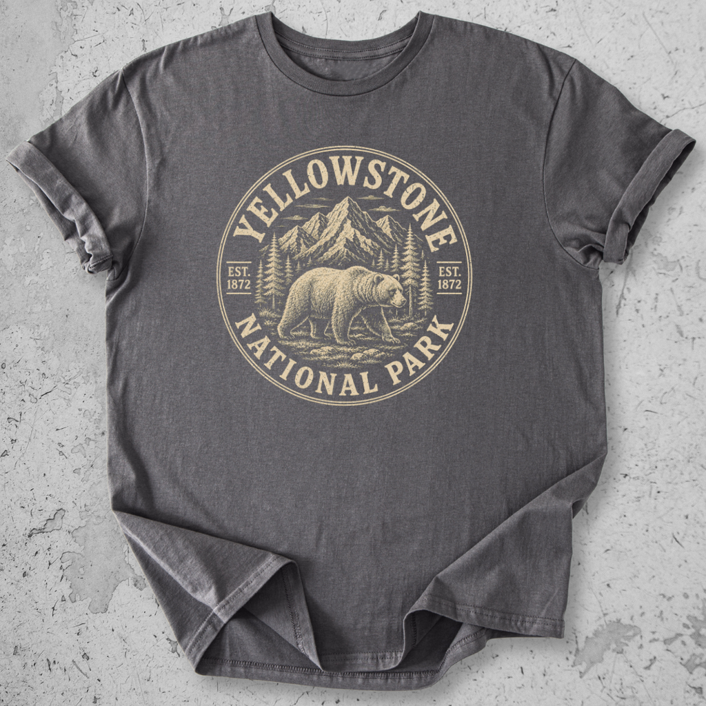 Retro Yellowstone Medallion Bear T-Shirt