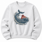 Whale Beanie Sweatshirt