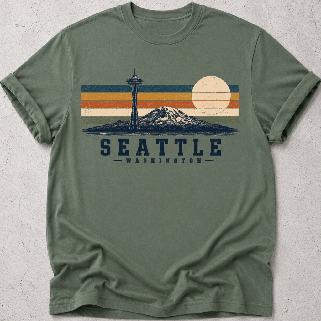 Seattle  Retro Sun T-Shirt