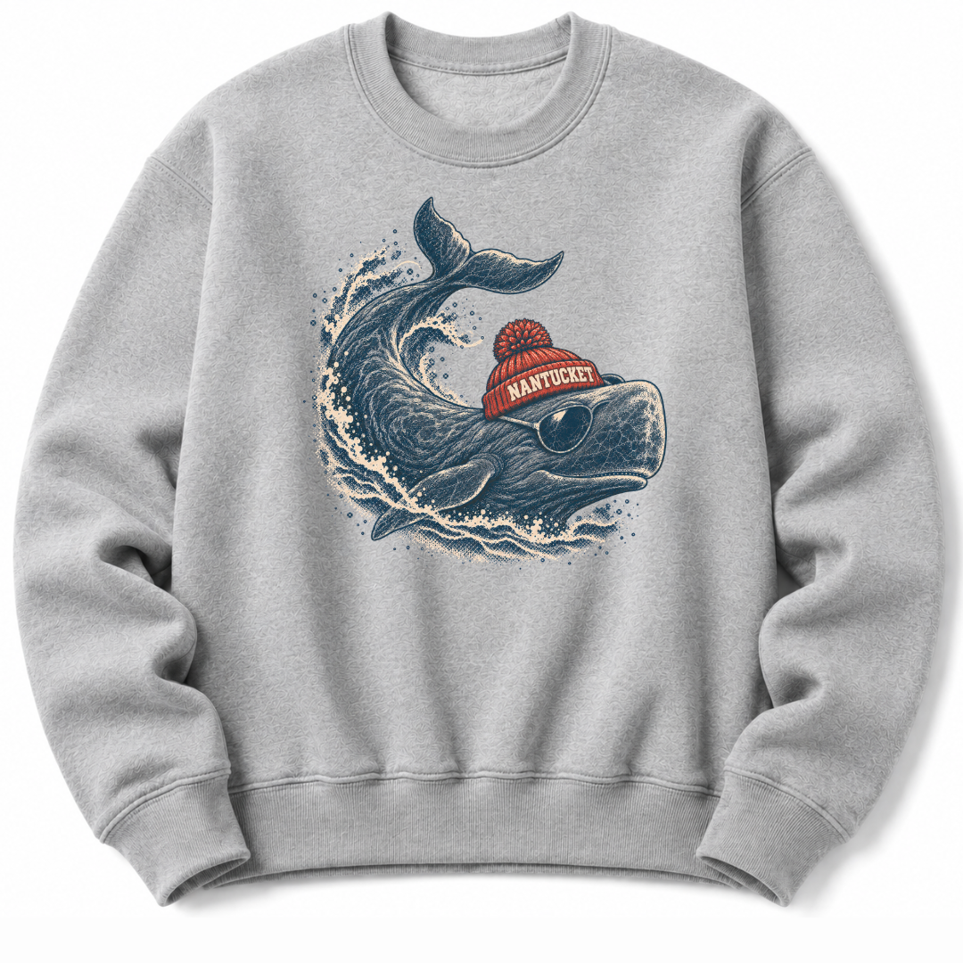 Whale Beanie Sweatshirt