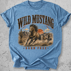 Wild Mustang Born Free T-Shirt