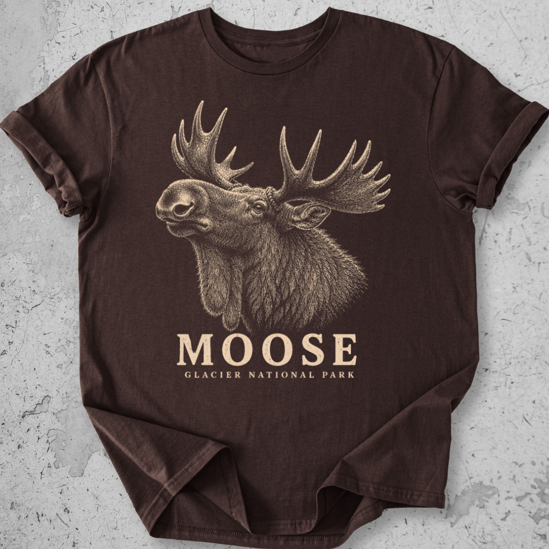 Glacier Moose Head  T-Shirt