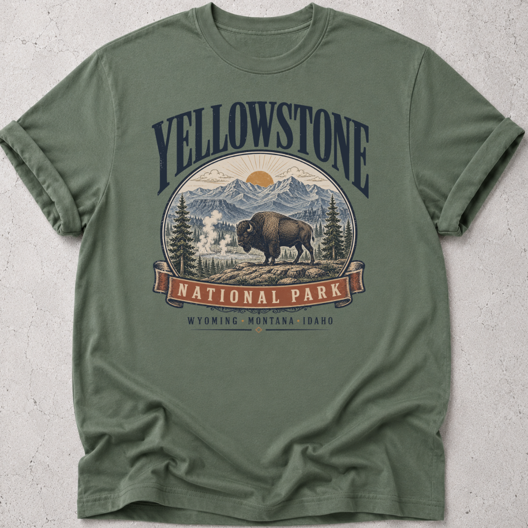 Yellowstone Bison Graphic T-Shirt