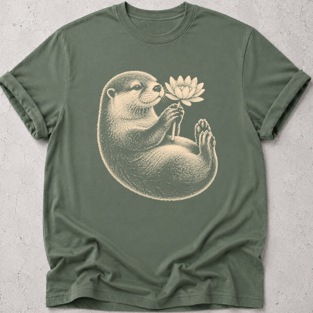 Otter and Water Lily T-shirt