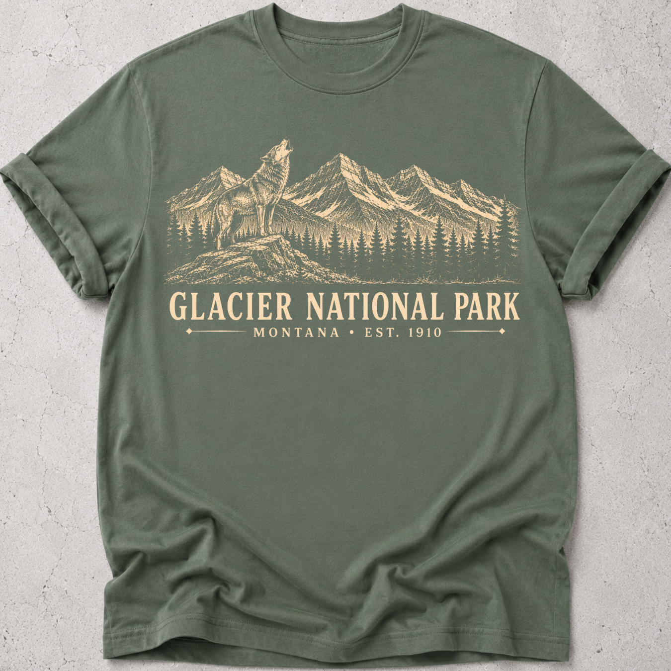 Glacier Wolf Vintage  T-Shirt