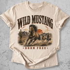 Wild Mustang Born Free T-Shirt