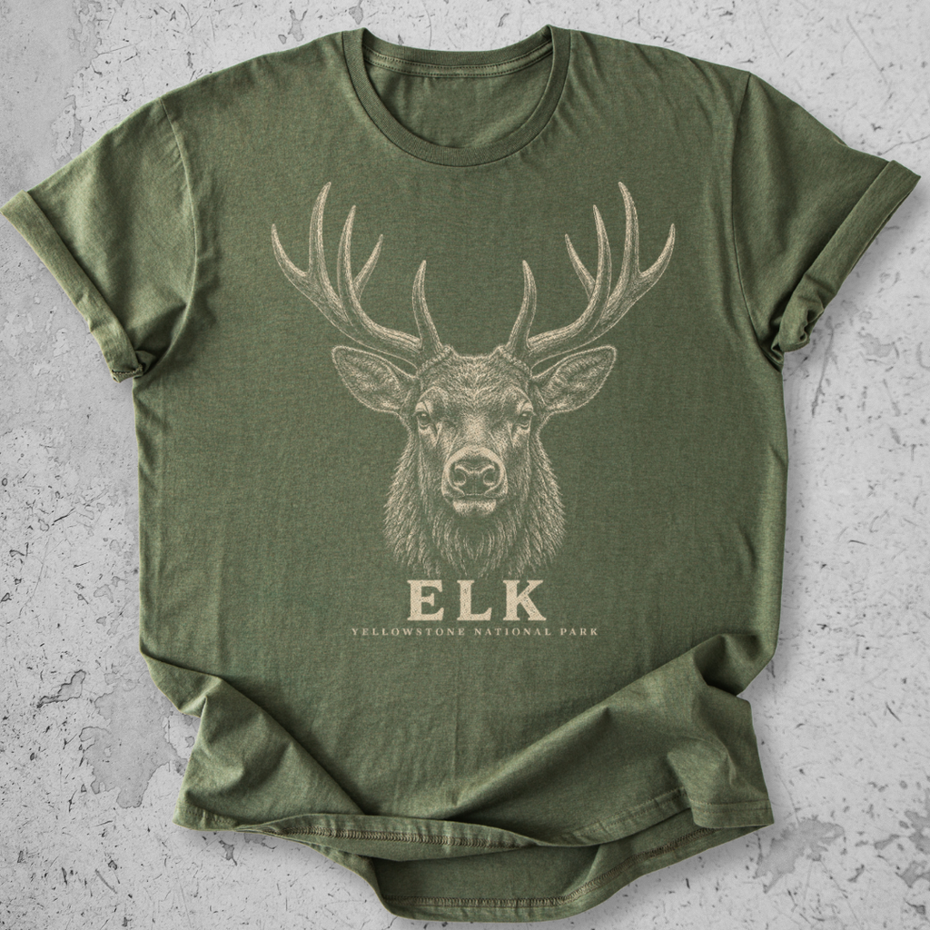 Yellowstone Elk  Head  T-Shirt