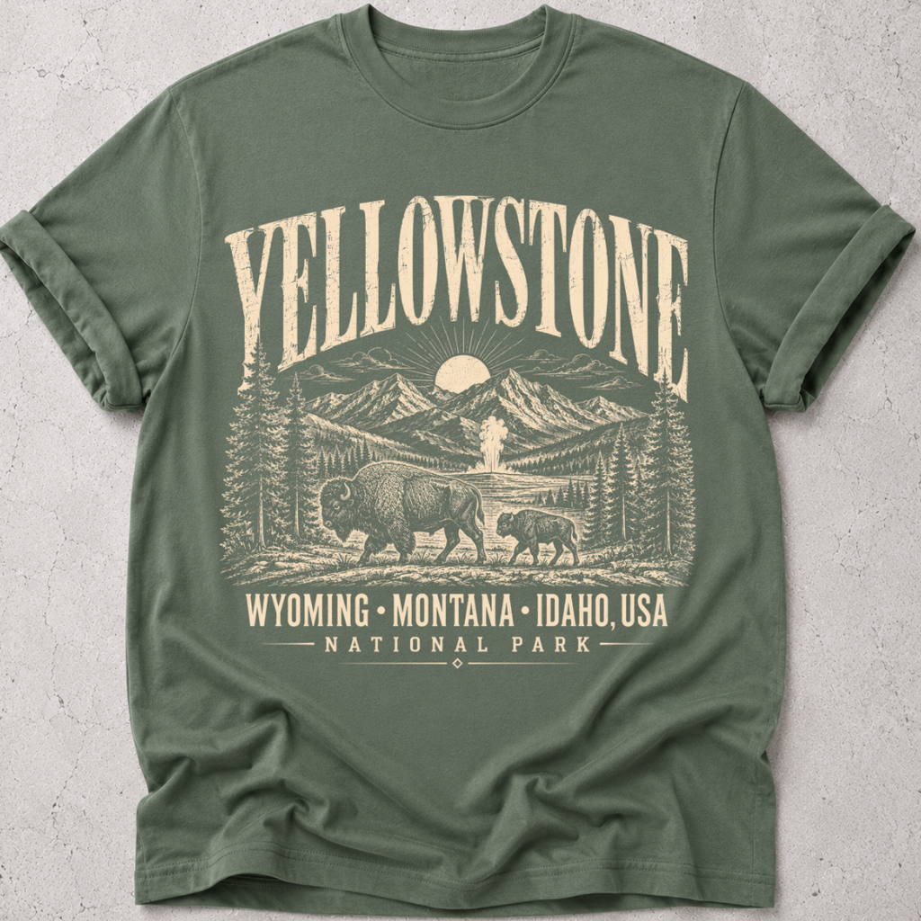 Yellowstone Vintage Print  T-Shirt