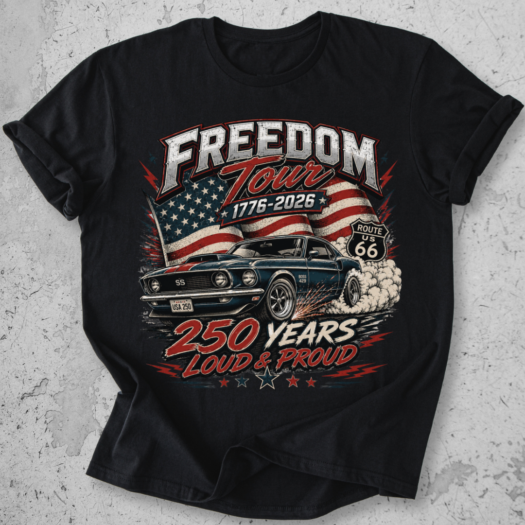 Muscle Car USA 1776  T-Shirt