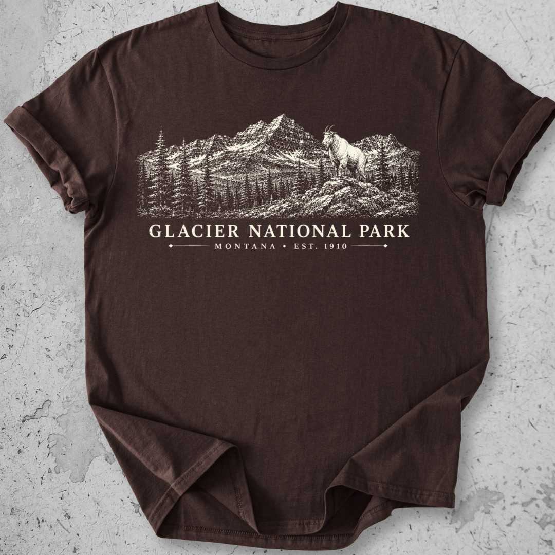 Glacier Park Goat  T-Shirt